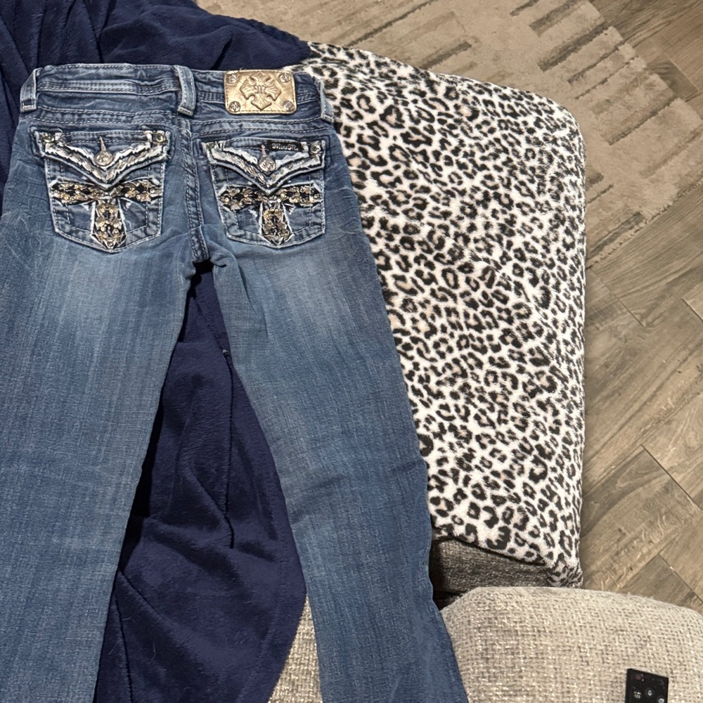 Miss Me Kids Denim Jeans with Embellished Pockets